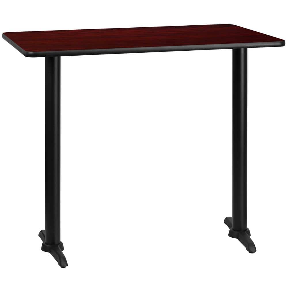 Stiles 48" Red Mahogany Laminate Contemporary Bar Height Table