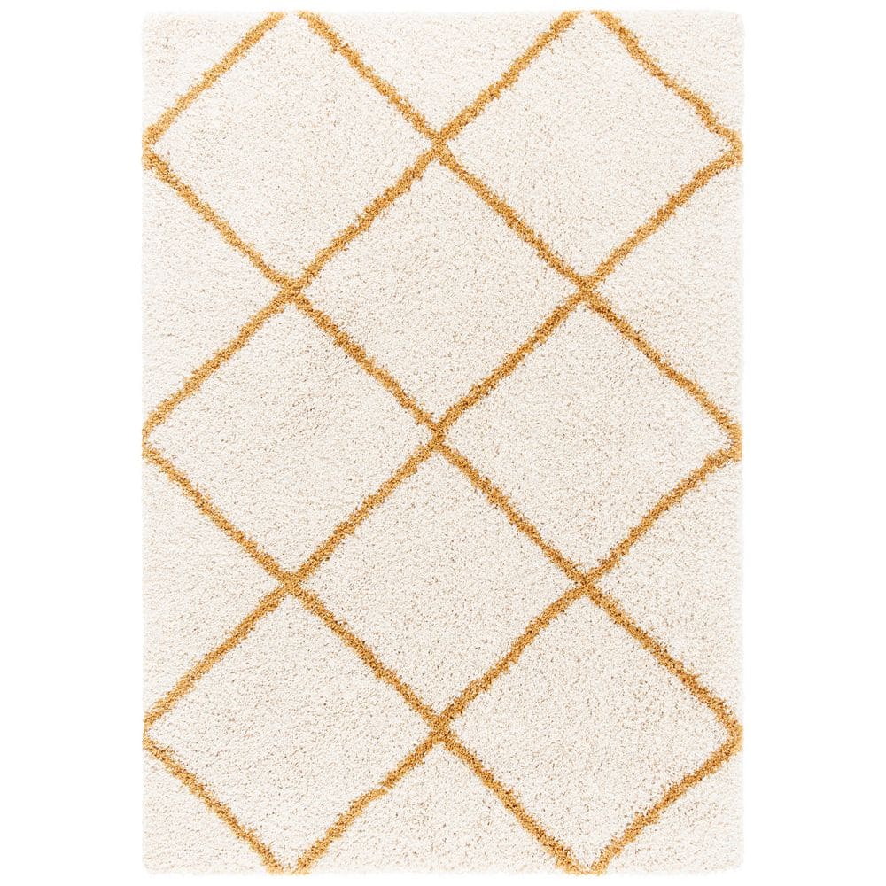 Gold Rug 40x60 Rug SAFAVIEH Hudson 4 ft. x 6 ft. Ivory/Gold Geometric Area Rug SGH281E-4 ...