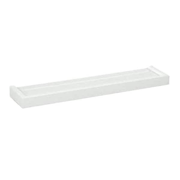 Unbranded 36 in. x 5.25 in. White Euro Floating Wall Shelf