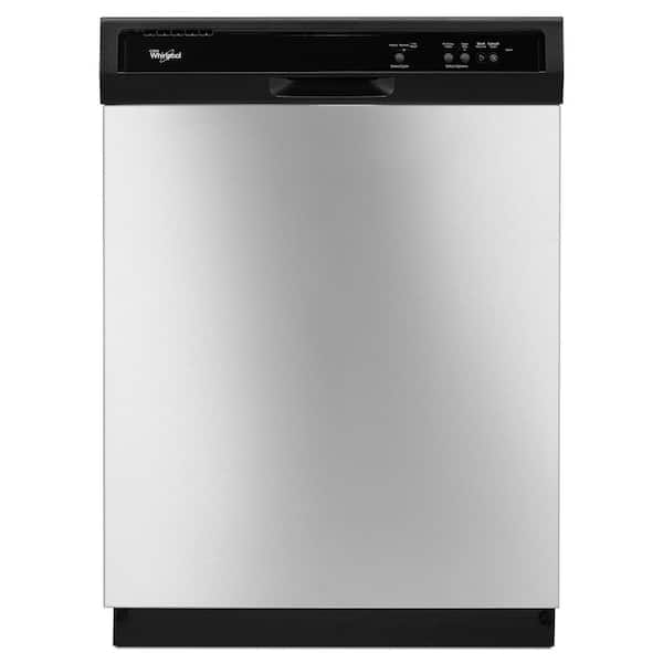 Whirlpool 24 in. Front Control Dishwasher in Stainless Steel with the 1-Hour Wash Cycle