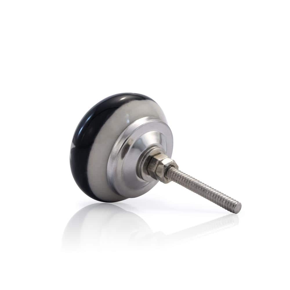 Hand-Painted Ceramic Round Knob with Mounting Hardware