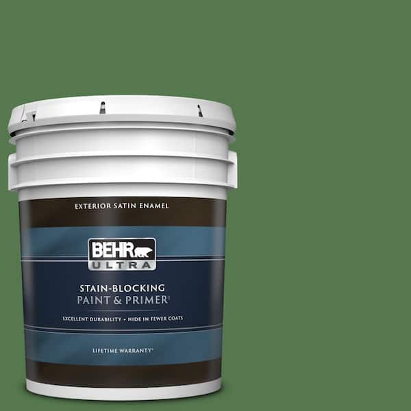BEHR ULTRA 5 gal. #450D-7 Torrey Pine Satin Enamel Exterior Paint & Primer
