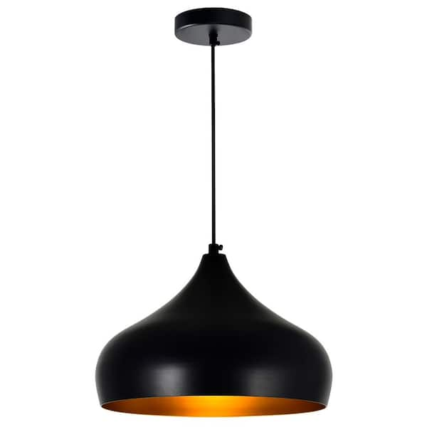 CWI Lighting Dynamic 1 Light Down Pendant With Black Finish