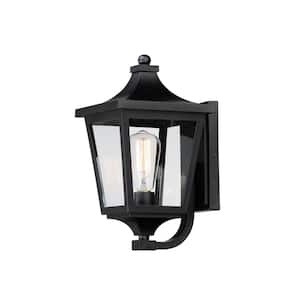 Sutton Place VX 1-Light Black Outdoor Hardwired Wall Sconce