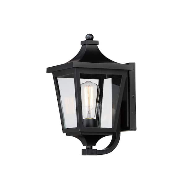 Maxim Lighting Sutton Place VX 1-Light Black Outdoor Hardwired Wall Sconce