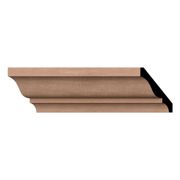 Ekena Millwork WM49 0.56 in. D x 3.63 in. W x 96 in. L Wood (Sapele Mahogany) Crown Moulding