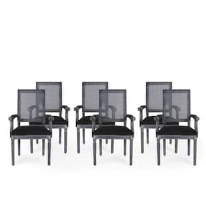 Aisenbrey Black and Gray Upholstered Dining Chair (Set of 6)