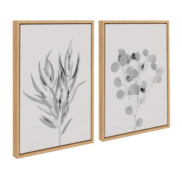 2-Piece Sylvie "Neutral Botanical" by The Creative Bunch Studio Plant Framed Art Print Set 18 in. x 24 in.