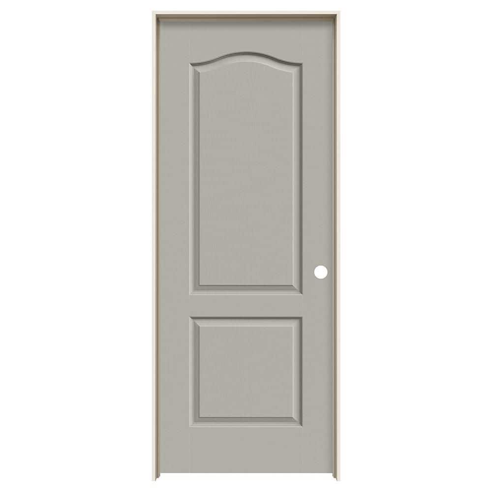 JELD-WEN 30 in. x 80 in. Camden Vanilla Painted Left-Hand Textured
