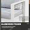 White Aluminum 6-Piece Patio Conversation Set with Light Gray Cushions