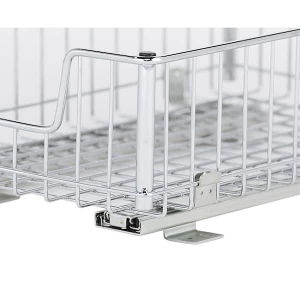 TRINITY Sliding Undersink Organizer 2-Pack, Chrome