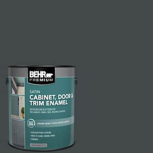 1 gal. #PPU24-23 Little Black Dress Satin Enamel Interior/Exterior Cabinet, Door & Trim Paint