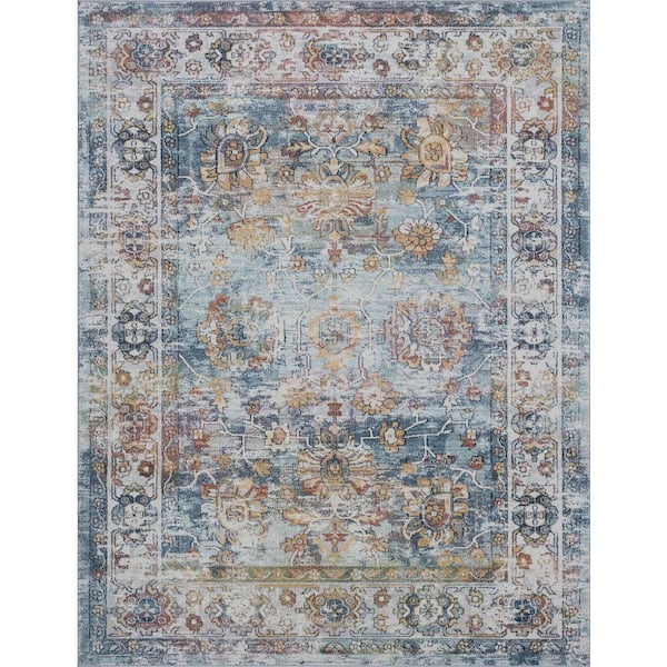 Tayse Rugs Reina Oriental Cream 4 ft. x 6 ft. Indoor Area Rug