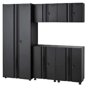 5-Piece Regular Duty Welded Steel Garage Storage System in Black (78.4 in. W x 75 in. H x 19.6 in. D)