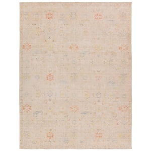 Aaina Cream/Blue 3 ft. x 8 ft. Floral Area Rug