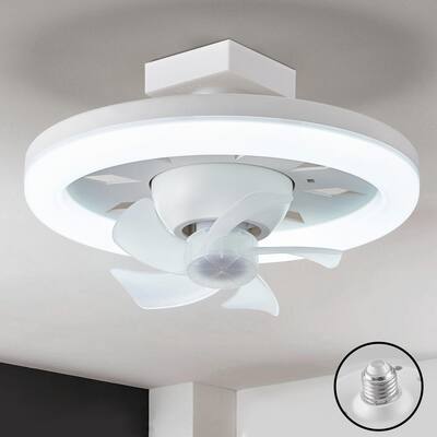 Bell + Howell 15.7 in. Indoor White Ceiling Fan with Remote, LED Light,  Socket 8563ENCBQH - The Home Depot