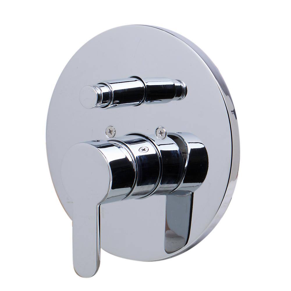 Alfi brand Polished Chrome Shower Valve Mixer with Rounded Lever Handle and Diverter Bedding