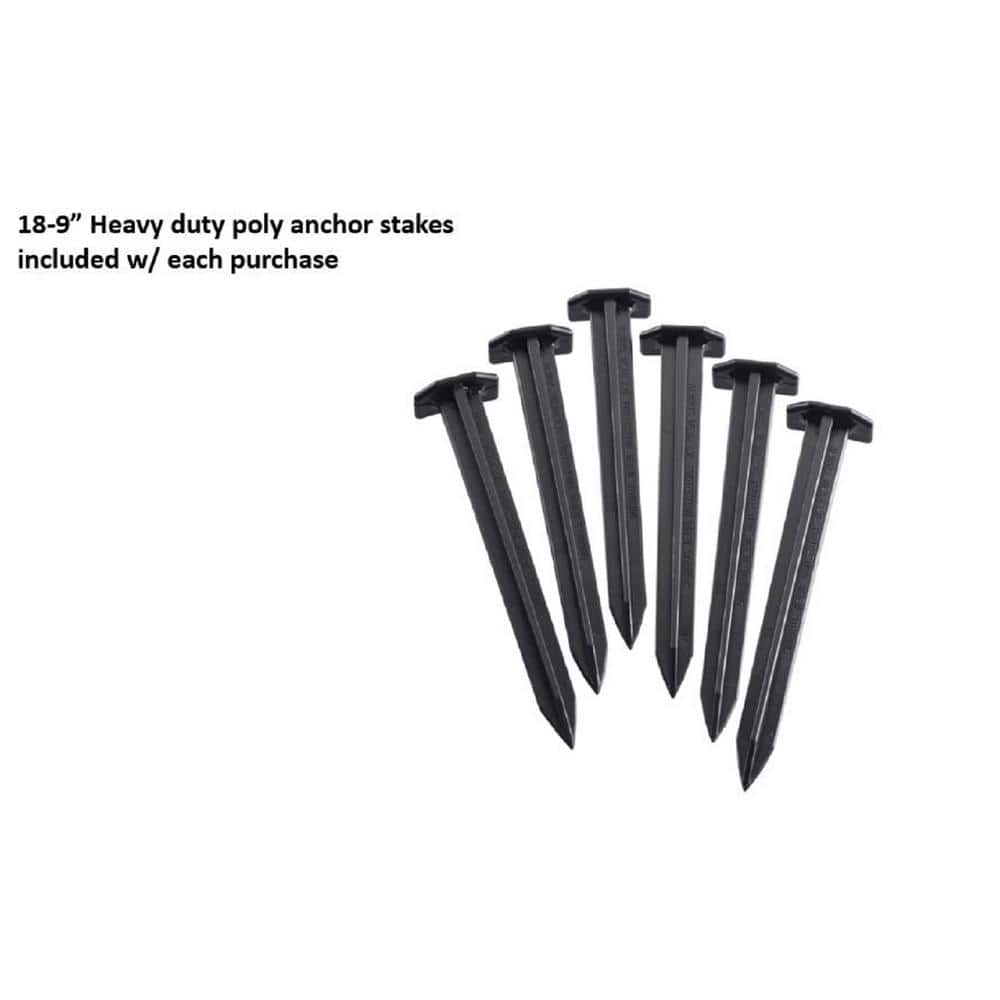 Black Recycled Plastic No-Dig Garden Edging with Stakes