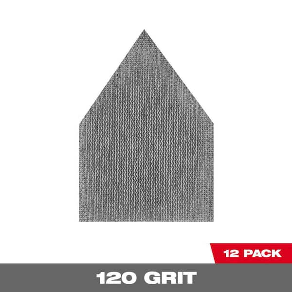 Milwaukee 3-3/4 in. 120-Grit Mesh Sanding Sheets (12-Pack) for M12 FUEL Orbital Detail Sander