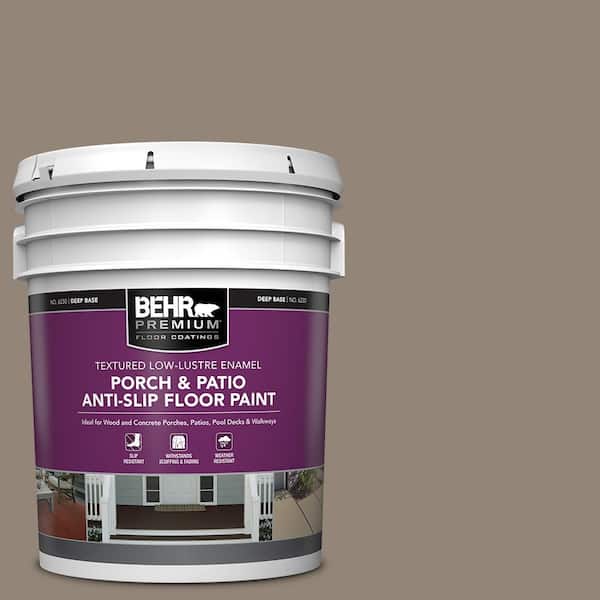 BEHR PREMIUM 5 gal. #N220-5 Ottertail Textured Low-Lustre Enamel Interior/Exterior Porch and Patio Anti-Slip Floor Paint