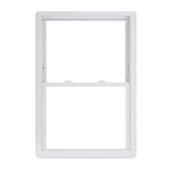 American Craftsman 31.75 in. x 45.25 in. 50 Series Low-E Argon Glass Double Hung White Vinyl Replacement Window, Screen Incl