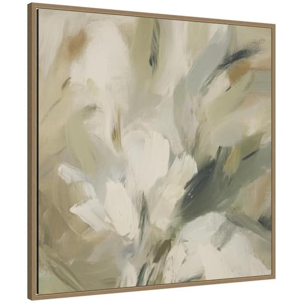 Sylvie Olive Bloom No 1 by Amy Lighthall Flowers Framed Art Print 30 in. x 30 in.