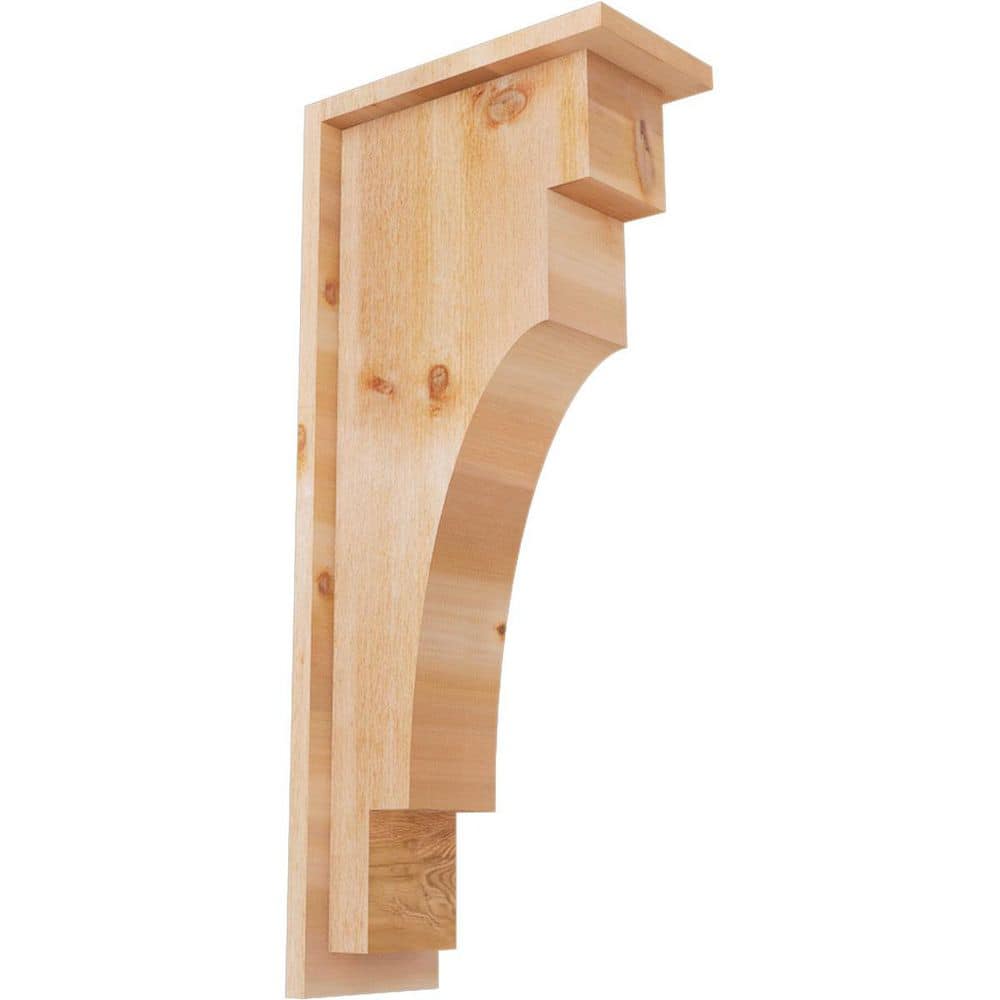 6 in. x 12 in. x 28 in. Western Red Cedar Mediterranean Rough Sawn Corbel with Backplate price history on PriceWatchPro