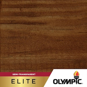 Elite 3 Gal. Chestnut Brown Semi-Transparent Exterior Wood Stain and Sealant in One Low VOC