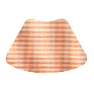 Fishnet 19 in. x 13 in. Spice Orange PVC Covered Jute Wedge Placemat (Set of 6)