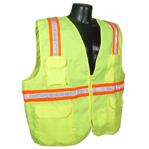 Radians NC 2x Green Solid 2-Tone Surveyor Safety Vest