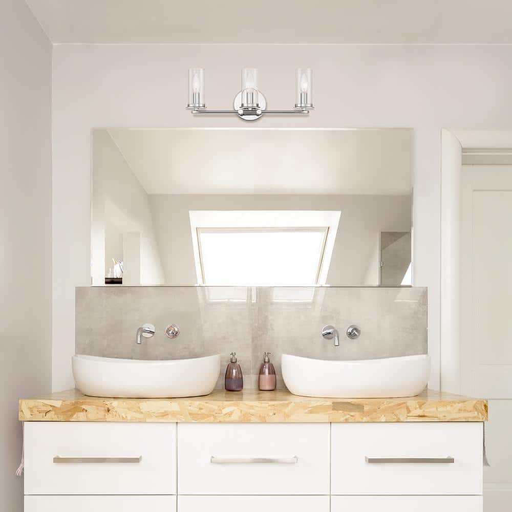 Polished Nickel 18" Wide Dimmable Vanity Light