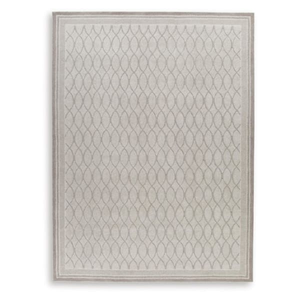 Wimney 10 ft. x 14 ft. Gray Border Area Rug