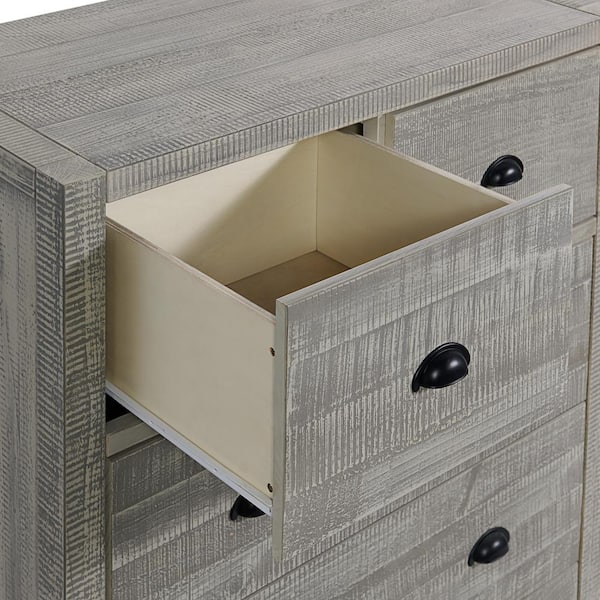 Alaterre Furniture Windsor 5-Drawer Driftwood Gray Chest of