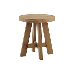 BoHo 20 In. Natural Wood Round End Table