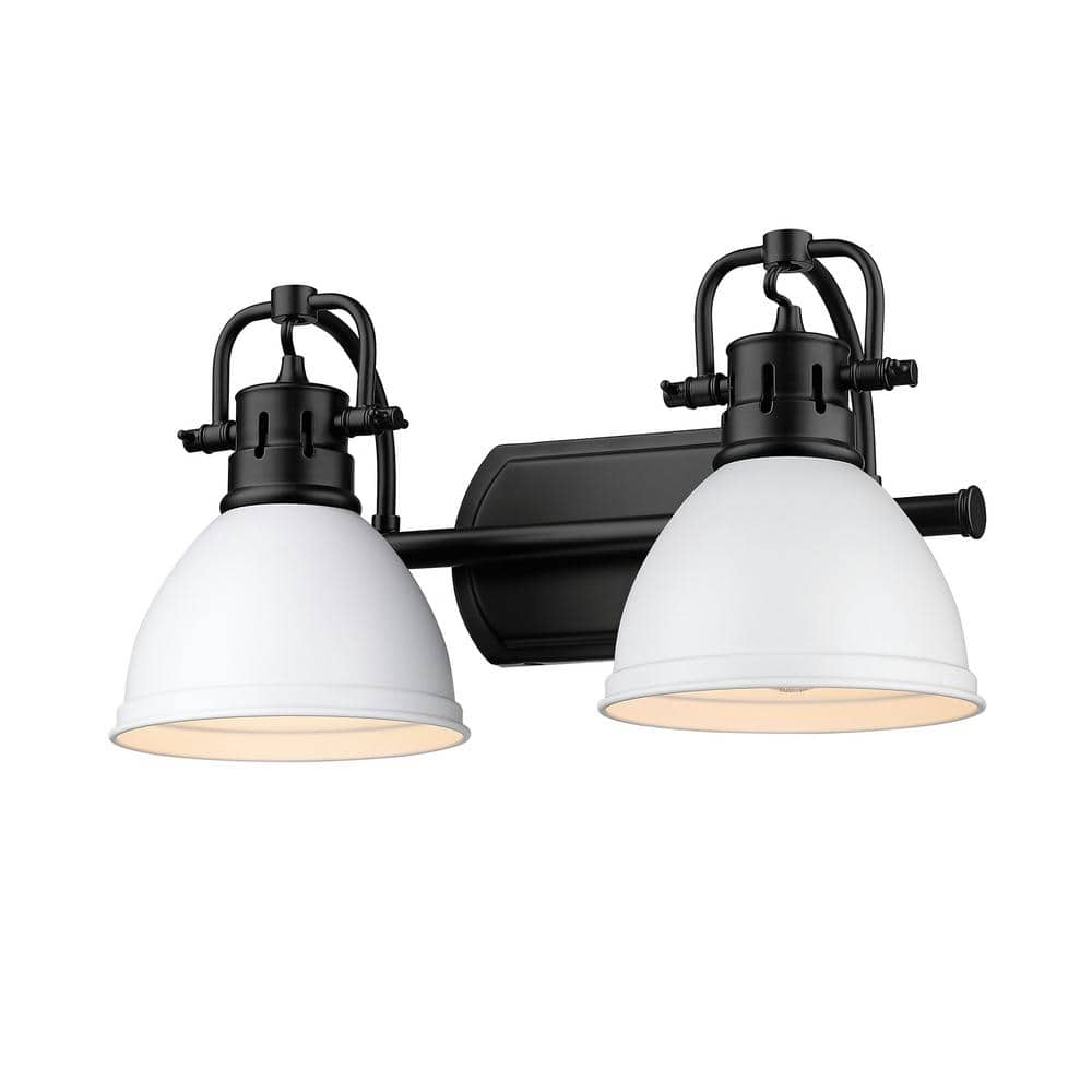 Bronze & White Bell-Shaped Vintage-Inspired Outdoor Vanity Light