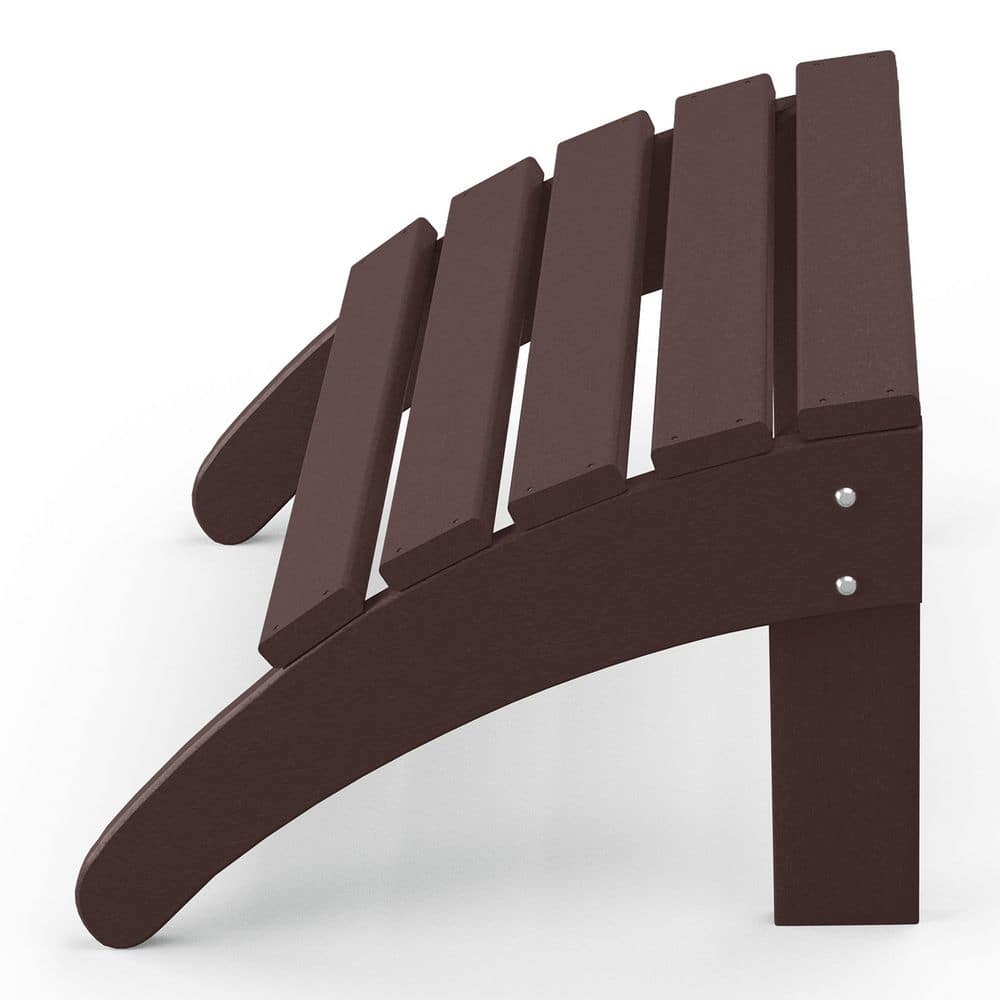 Dark Brown HDPE Foldable Outdoor Patio Ottoman