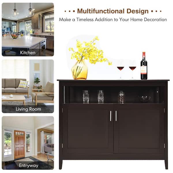 Sideboard Storage Cabinet Cupboards Shelf Multi-Function Kitchen Room Furniture 