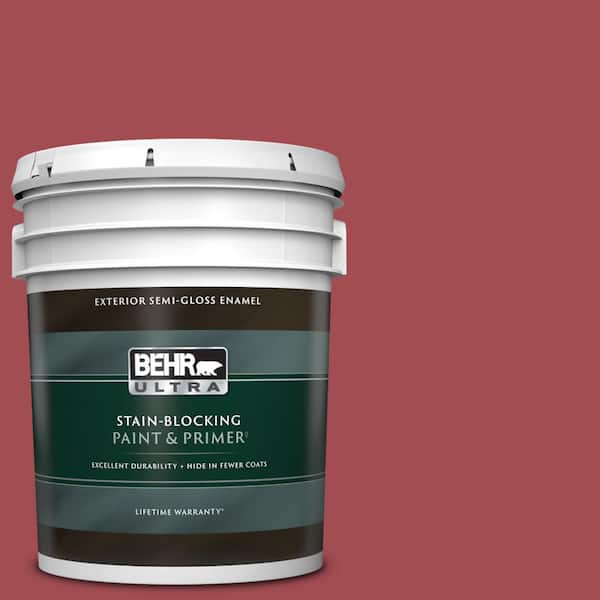 BEHR ULTRA 5 gal. #PPU1-07 Powder Room Semi-Gloss Enamel Exterior Paint & Primer
