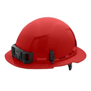 BOLT Red Type 1 Class E Full Brim Non-Vented Hard Hat with 6-Point Ratcheting Suspension (5-Pack)