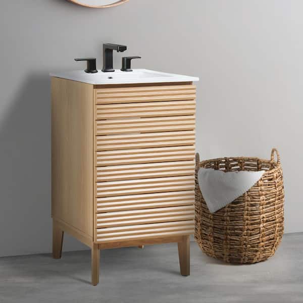 JONATHAN Y Calandre 20 in. W x 18 in. D x 33 in. H 2-Shelf Bath