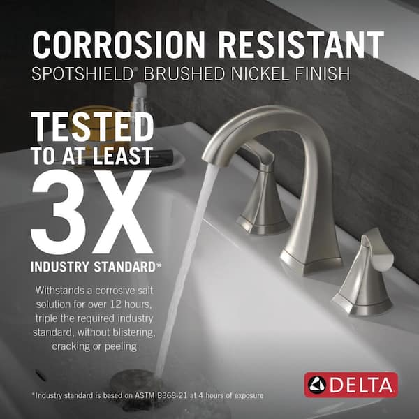 Pierce 8 in. Widespread 2-Handle Bathroom Faucet in SpotShield Brushed Nickel
