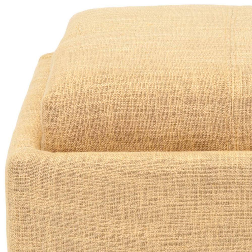 Harrison Gold Upholstered Ottoman with Reversible Tray