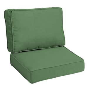 24 in. x 24 in. Modern Outdoor Deep Seating Cushion Set in Moss Green Leala