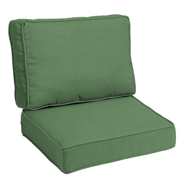 ARDEN SELECTIONS 24 in. x 24 in. Modern Outdoor Deep Seating Cushion Set in Moss Green Leala
