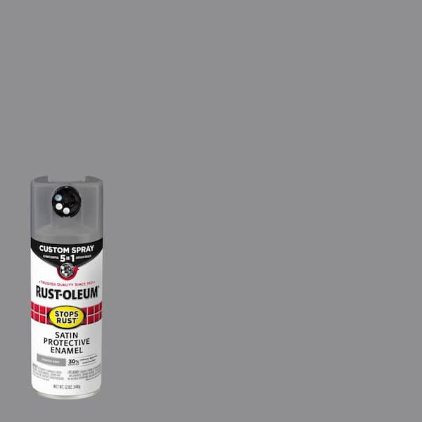Rust-Oleum Stops Rust 12 oz. Custom Spray 5-in-1 Satin Coastal Gray Spray Paint
