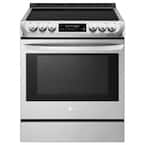6.3 cu. ft. Smart Slide-In Electric Range with ProBake Convection, Induction & Self-Clean in Stainless Steel
