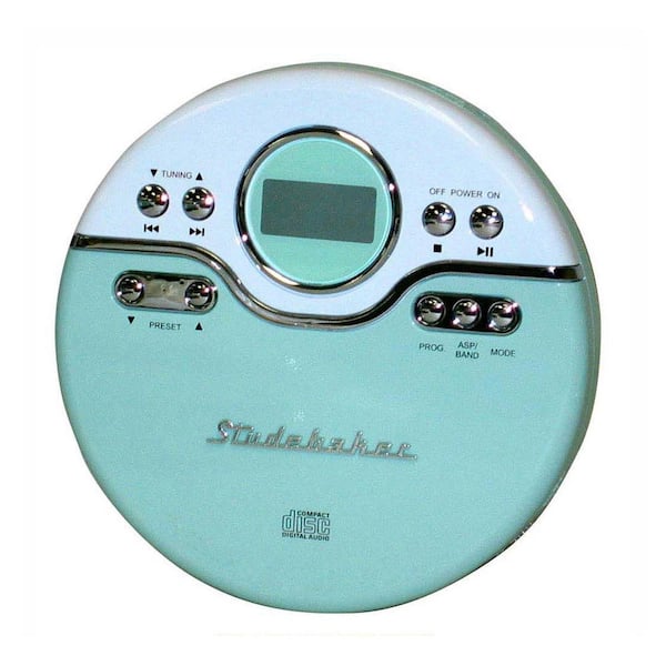 Joggable Personal CD Player with PLL Radio in Mint Green/White
