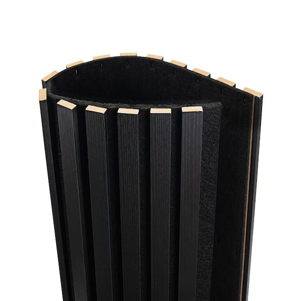 1/2 in. x 2 ft. x 8 ft. Black Square Edge MDF Decorative Wall Paneling, Flexible Acoustic Wall Panels(1-Pack)