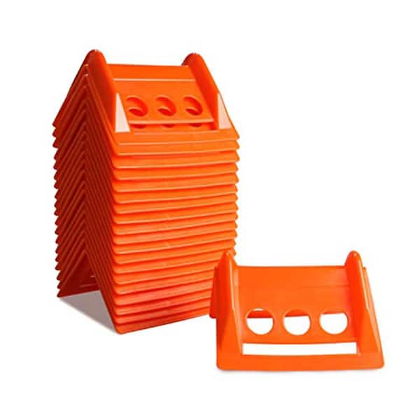 20-Pack Flatbed Edge Corner Tie Down Protector for 4 in. Straps Orange HDPE Plastic Cargo Edge Guard