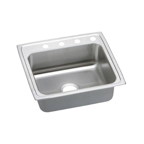 Elkay Pacemaker Drop-In Stainless Steel 22 in. 4-Hole Single Bowl Kitchen Sink
